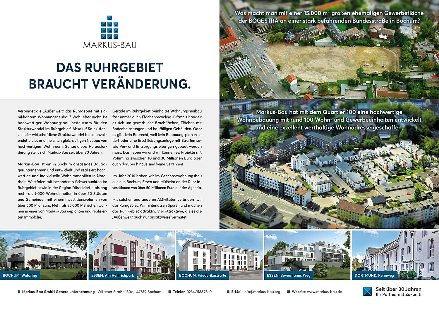 Das Ruhrgebiet braucht Veränderung. Wir verändern das Ruhrgebiet.